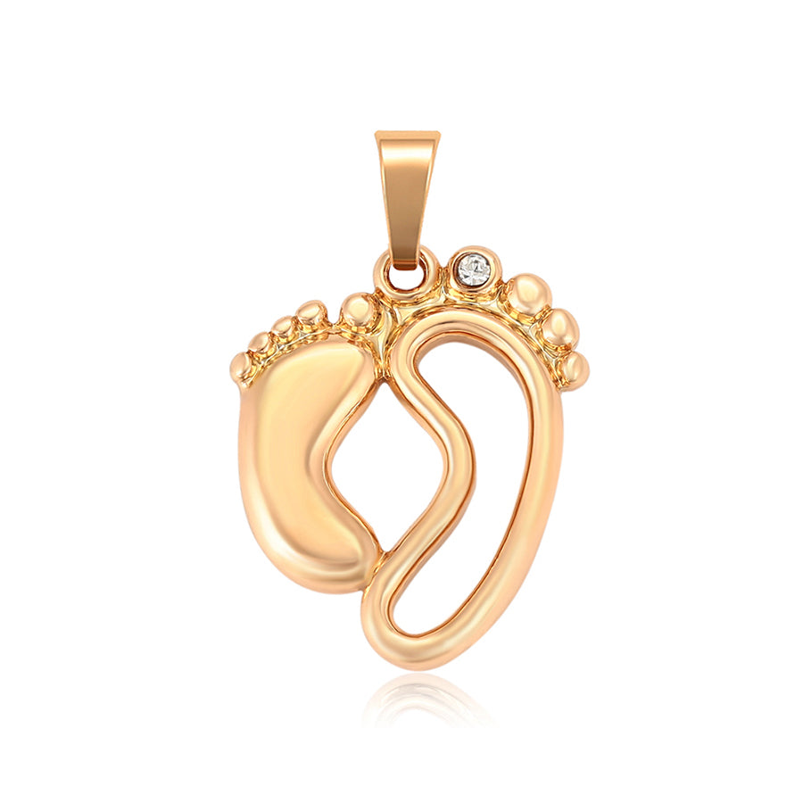 Colgante Dorado "Huellas Eternas" — El Regalo que Toda Nueva Mamá Merece