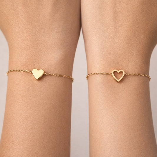 Brazalete de Corazones para Madre Hija - Amor Infinito